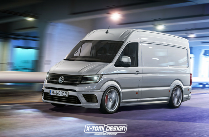 Передний бампер LED (под покраску) для Volkswagen Crafter 2006-2017 гг