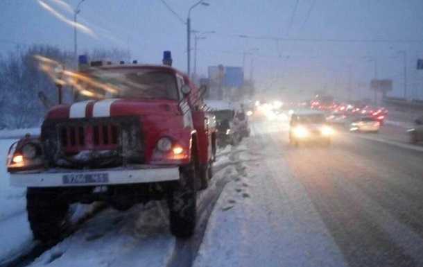 Снегопад в Украине: