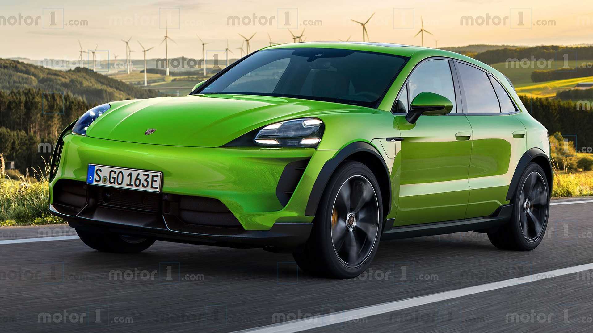 porsche macan elettrica il rendering di motor1 com Економічні новини