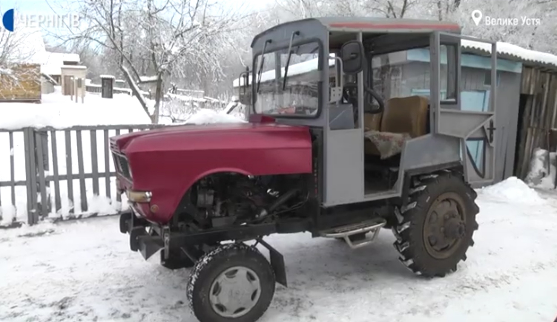 Самодельный трактор сделанный из советского автомобиля Москвич 412